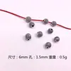 Xizang Plata Vintage Espaciadores Redondos Cuentas Sueltas Pulsera Collar Cordón Cuentas DIY Accesorios para Joyería Mayoreo