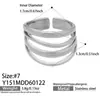 Anillo Abierto Geométrico de Lujo de Nicho Transfronterizo Acero Inoxidable Chapado en Oro Estilo Ins Diseño Personalizado Anillo Versátil
