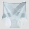 Pantalones Moldeadores Seamless de Cintura Alta con Vendaje Cruzado X Ice para Mujer, Pantaletas Transpirables Ultra-Delgadas de Seda de Hielo para Control de Abdomen y Levantamiento de Glúteos para Mujer