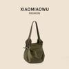 Versão Coreana Bolsa Saco Casual Simples com Fivela Magnética Feminina de Alta Qualidade para o Dia a Dia Leve de Nylon Grande Capacidade Bolsa de Ombro