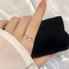 Fangxing Super anillo de tulipán de hadas para mujer plata esterlina S925 con incrustaciones de diamantes anillo de índice de flor abierta lujo ligero romántico alto sentido