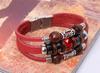 Joyería Punk Venta Directa Pulsera de Cuero con Cuentas Pulsera Retro Venta al por Mayor Pulsera Japonesa y Coreana Pulsera de Cuero de Vaca para Hombres y Mujeres
