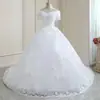 Vestido de Noiva Europeu e Americano Ombro a Ombro Cauda Longa 2026 Novo Estilo Francês Noiva Super Fada Franja Sonhador Vestido de Casamento