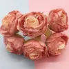 Ramo de Rosas con Borde Quemado Simulado Accesorios de Decoración DIY Cabezas de Flores Regalo de San Valentín Decoración a Juego Flores Artificiales