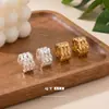 Brincos com Padrão de Textura de Três Linhas, Modernos, Luxo Leve, de Alta Qualidade, Simples, Versáteis, Brincos Geométricos da Moda para Mulheres