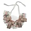 Baberos para mascotas transfronterizos, baberos para gatos, pajaritas, accesorios para perros de encaje rosa champaña, fabricante mayorista de bufandas