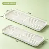 BNBSBandeja de Drenaje de Doble Capa para el Hogar de Plástico Rectangular Bandeja para Té Bandeja para Frutas Bandeja para Tazas de Agua Tazas de Té Bandeja de Drenaje