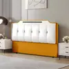 Respaldo de Madera Maciza Acolchado Suave para Cabecera 2025 Nuevo Estilo Moderno Simple Accesible Lujo De Pie Panel Trasero Ultradelgado Pieza Única Compra Individual