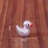 Micro-Paisaje Colorido Dorado Perlado y Plateado Patito Accesorios de Resina Hechos a Mano Accesorios para Joyería DIY Figuras de Animales Pequeños