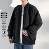Nuevas chaquetas de primavera y otoño para hombre y mujer, ropa exterior casual versátil para hombre, chaqueta de béisbol estilo americano, top cortavientos de color liso