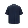 Yidao Vintage Verão 2026 Nova Camiseta Masculina de Manga Curta com Bordado de Letras Gola Redonda Pulôver Solto