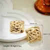 Europa y Estados Unidos transfronterizos textura moda personalidad alto sentido aretes antiguos chapados en oro de 18k geométricos irregulares aretes