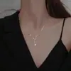 Colar Sete Estrelas Ursa Maior novo feminino moderno luxo leve design de nicho franja pingente simples corrente para clavícula