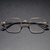 Tortuga Wannian con armazón para gafas de miopía de titanio puro ultraligero para hombre, caja pequeña, armazón para gafas planas con luz anti-azul al por mayor 6801