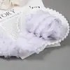 Tela de Borde de Gasa Tubo para el Cabello Anillo de Pelo Cinta Estilo Francés Suave Crema Decoración Interior Lazo Hueco Cinta Estilo Mori Tocado