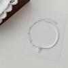 Pulsera Colgante Estrella Dulce para Mujer Pulsera Simple Estilo Frío Elegante Combinable Plata S925 Chapada Pulsera Nicho Ins