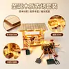 Casa de Bonecas Casa de Bonecas Transfronteiriça Cena em Miniatura Conjunto de Celeiro de Rena de Natal Modelo de Jardim Miniatura Fazenda