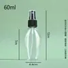 Estoque Disponível de Frascos de Spray Plástico Transparente para Pet de 20ml com Borrifador Preto, Frasco Borrifador Líquido Portátil, Frasco Dispensador de Álcool