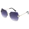 Novos Óculos de Sol Femininos Borda Irregular Cortada em Diamante Óculos Multi-Deformáveis Retro Outdoor Óculos de Sol com Proteção UV