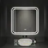 Espelho Inteligente Quadrado Tmall Elf Anti-Embaçante Montado na Parede Espelho de Banheiro Luminoso LED Espelho de Banheiro com Indução e Luz