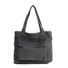 Bolso de Lona de Mezclilla Lavada de Color Sólido Simple para Mujer 2026 Nuevo Bolso Versátil de Primavera para Estudiante Bolso Cruzado Casual