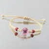 Pulsera de Serie de Flores Secas al por Mayor Vidrio Espécimen de Flor Real Gipsófila Flor de Durazno Árbol de la Fortuna Mariposa Pulsera Escénica Joyería
