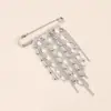 Joyería Transfronteriza Europea y Americana, Broche Exagerado Personalizado con Múltiples Borlas para Ropa de Mujer, Moda Ins Accesorios de Pin de Cintura de Perlas