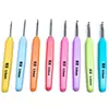 Herramientas de Tejer Agujas para Suéteres RX Coloridas Mango de Plástico Crochet de Aluminio Juego de 8 Bolsas Transparentes Empaque