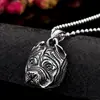 Joias de Personalidade Guerreiro de Ferro Atacado Pingente Masculino de Aço Titânio Pingente Vintage de Bulldog BP8-119