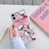 Funda para teléfono con diseño de gatito, diseño de dibujos animados para Apple iPhone 12/14, transparente y suave, para iPhone 13/15/16 Plus, para mujer