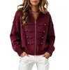 Nuevo Cardigan de Punto Estilo Chino con Cuello Alto Botón Rana Doble Cremallera para Mujer 2026 Otoño/Invierno Nuevo Suéter Grueso Holgado Chaqueta para Mujer