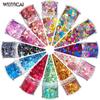 Dia dos Namorados 12 Cores Lantejoulas para Nail Art Pó Saffle Lantejoulas em Formato de Coração Pêssego Joias Mistas para Nail Art Adesivos de Unha