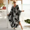 Bata de Vacaciones en la Playa Estilo Nuevo Europeo y Americano Falda de Playa Holgada Talla Grande Falda Larga Cubre Bikini Camisa Protectora Solar para Mujer