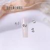 Paquete Mixto de Accesorios de Uñas de Moda, Mariposas Plateadas Pequeñas Ultra Brillantes Combinadas con Dorado, Pedrería para Uñas Desgastable Tridimensional de Lujo Ligero