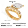 Pulsera Jieding de Acero Inoxidable con Circonita Brillante para Mujer, Pulsera Antidescolorante de Acero de Titanio, Joyería Transfronteriza con Circonita Brillante