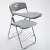 Silla Plegable de Entrenamiento con Mesa, Taburete de Conferencia, Silla para Institución de Enseñanza y Capacitación Estudiantil con Pizarra, Estructura Integrada de Plástico y Acero