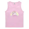 Colete de Verão 2023 para Crianças Estilo Coreano Algodão Casual Camiseta Básica Absorvente de Suor Doce Cor Sólida Sem Mangas Moletom para Crianças
