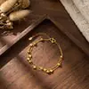 Pulseira Estrela da Sorte em Prata Pura 999 para Mulheres, Toque de Luxo Leve de Alta Qualidade, Pulseira Estrelada de Camada Dupla, Presente de Dia dos Namorados