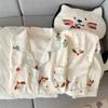 Fábrica de Origen Pijama de Manga Larga y Pantalón Largo de Primavera y Otoño para Mujer, Algodón Nube Estilo Coreano Dibujos Animados Dulce Estilo Ins Conjunto de Cárdigan