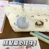 Bolsa de Almacenamiento de Papelería para Estudiantes de Dibujos Animados Casual y Linda Bolsa para Lápices de Encaje Floral Gran Capacidad de Aspecto Elevado Chica Ins