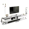 Mueble de TV moderno minimalista para sala de estar, adecuado para apartamentos pequeños, de pie, extensible, combinación de mesa de centro y mueble de TV modelo nuevo