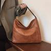 Bolso cruzado de gran capacidad para mujer, estilo retro, combinable, de piel suave, estilo cubo, 2025