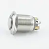 Interruptor de Botón Metálico de Anillo Auto-Bloqueante de Cabeza Alta de 22 mm con Luz, Interruptor Momentáneo de Pie de Tornillo Resistente al Agua IP65