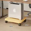 Soporte para Host de Computadora Gabinete de Colocación para Caja de Escritorio Base de Bandeja de Soporte Estante de Colocación Estante de Almacenamiento con Ruedas Móvil