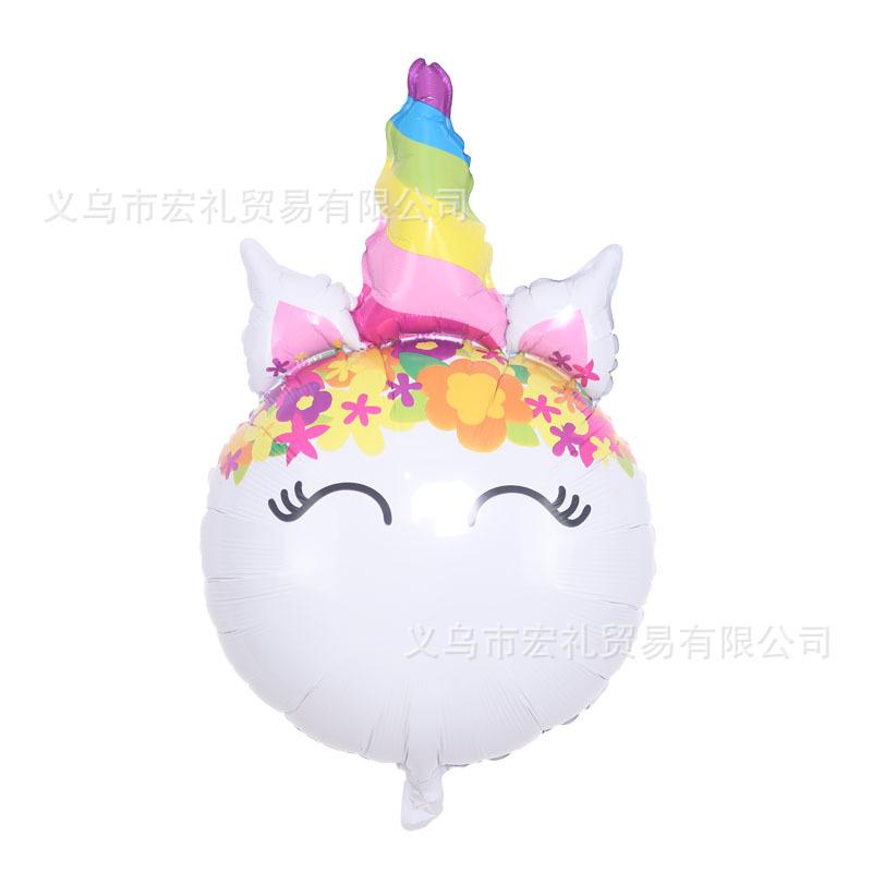 圆独角兽头白底