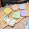 Estojo de Lentes de Contato Minimalista na Cor Macaron, Portátil e Compacto, Estilo Coreano, Acessório Companheiro de Alto Valor Estético