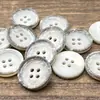 Botones de Resina de Color Mixto de Avena de 15 mm de 4 Ojales Botones Hechos a Mano para DIY Hebilla de Punto para Suéter Chaqueta