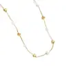 Collar de Perlas Transfronterizo, Estilo Francés de Nicho, Lujo Ligero, Sensación de Alta Gama, Accesorio de Cadena para Clavícula con Forma de Corazón, Joyería Fina de Cadena para el Cuello para Mujeres