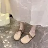 Zapatos cerrados para mujer, nuevo otoño 2026, lindos zapatos planos antideslizantes sin cordones con lazo, mules estilo hada de verano