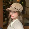 Nueva gorra de béisbol de gamuza con estampado de leopardo para mujer, sombrero de pescador vintage de gamuza desgastada con visera curva, sombrero de sol casual y elegante